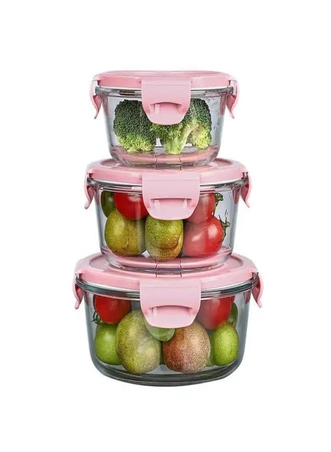 KRIVAL Compartment Round Lunch Box Food Container Tiffin Container Box with Lock Lid for Microwave Safe Air tight Leakproof Lunch Box (MultiColor) - Image 1