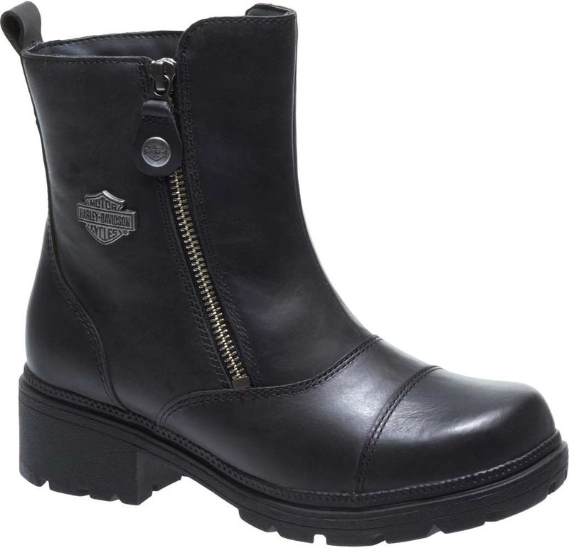 HARLEY DAVIDSON Harley-Davidson Women's Amherst Leather Motorcycle Casual Boot, Black, 8 - Image 5