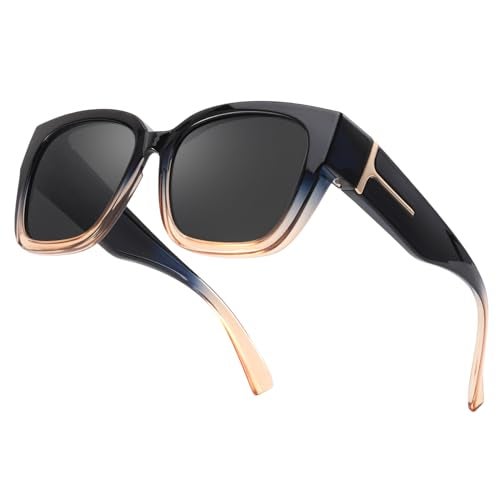 FIMILU Polarized Sunglasses Fit Over Glasses for Women, Oversized Square Sunglasses for Driving & Outdoor UV400 Protection - Image 1