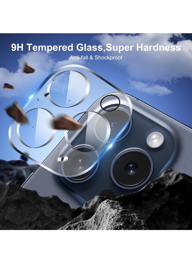 Generic - Camera Lens Protector for iPhone 15 Pro max 3 Pack 9H Hardness Anti-Scratch Case Friendly No Effect on Night Shots (iPhone 15 Pro max) - Image 1
