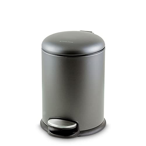 Freelance Bass Stainless Steel Dustbin for Home 8L Titanium Grey - SS Metal Pedal Bin with Lid & Bucket - Garbage Dust Bin/Waste Trash Can for Kitchen, Office, Bedroom, Bathroom/Toilet/Washroom - Image 1