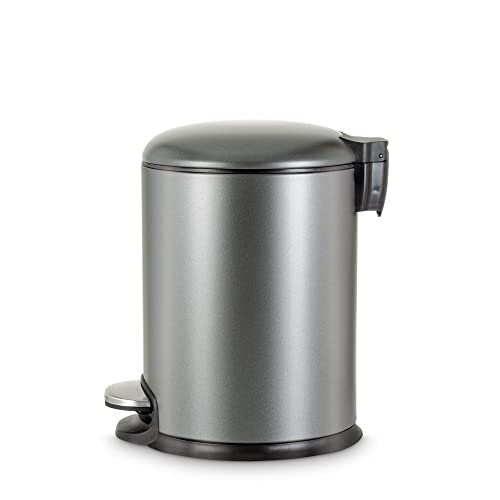 Freelance Bass Stainless Steel Dustbin for Home 8L Titanium Grey - SS Metal Pedal Bin with Lid & Bucket - Garbage Dust Bin/Waste Trash Can for Kitchen, Office, Bedroom, Bathroom/Toilet/Washroom - Image 2