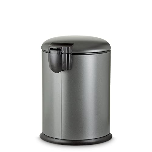 Freelance Bass Stainless Steel Dustbin for Home 8L Titanium Grey - SS Metal Pedal Bin with Lid & Bucket - Garbage Dust Bin/Waste Trash Can for Kitchen, Office, Bedroom, Bathroom/Toilet/Washroom - Image 3