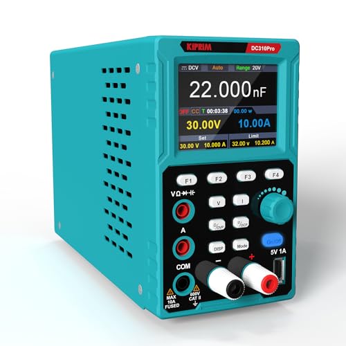 Kiprim 2-in-1 Programmable Power Supply and Multimeter (0-30 V 0-10 A) DC310Pro with Data Memory,High Precision,OCP,OVP, PC Software and USB Charging - Image 1