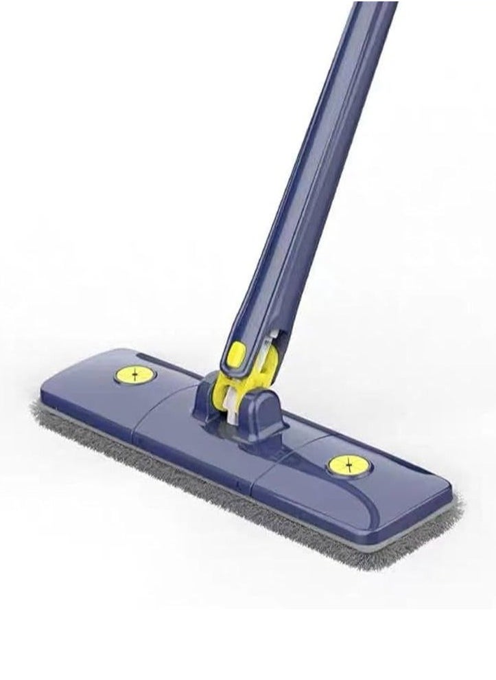 Generic - Rectangular mop for floor and glass with telescopic handle (with spare parts) Long stainless steel handle with push and pull operation - Wall mop - Rectangular cyclone parquet mop - Floor and glass cleaning brush - Suitable for wiping walls and glass - Self-wringing mop - Dry and wet mop for floors, windows and ceilings - Image 1