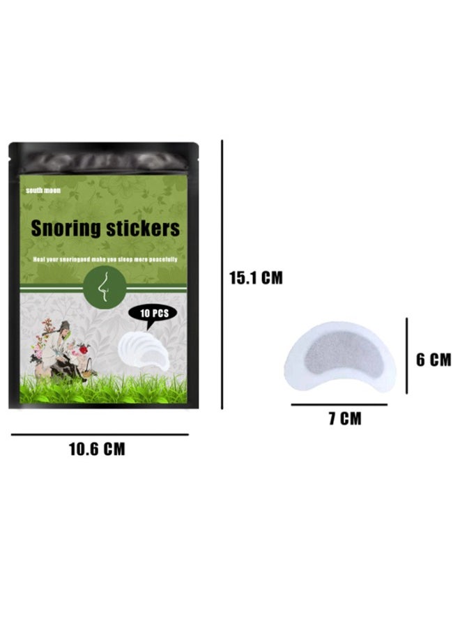SOUTH MOON - Nasal Patch for Snoring, 10 Pcs Anti-Snoring Ventilation Patch, for Anti-Snoring in Sleep Talking Sleep Care Patch to stop snoring and relieve nasal congestion, improve airflow and comfortable fit - Image 1