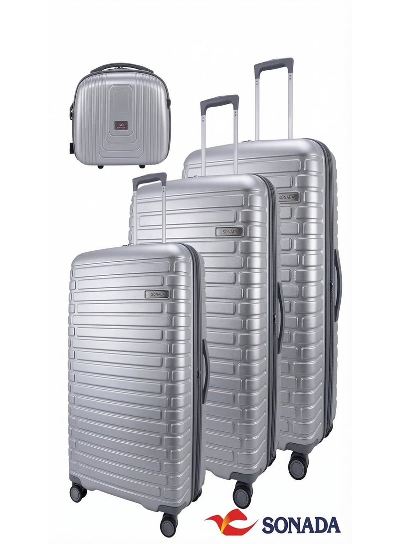 SONADA Unbreakable Luggage Unisex ,Double Zipper ,Expandable, TSA Lock With 4 Double Silent Wheels Set of 4 - Image 1
