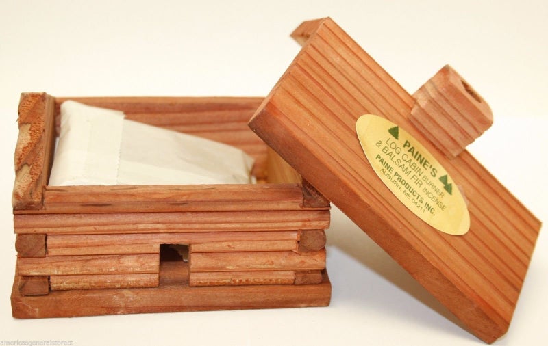 Paine's Medium Log Cabin Incense Burner Comes with 10 Balsam fir logs - Image 4