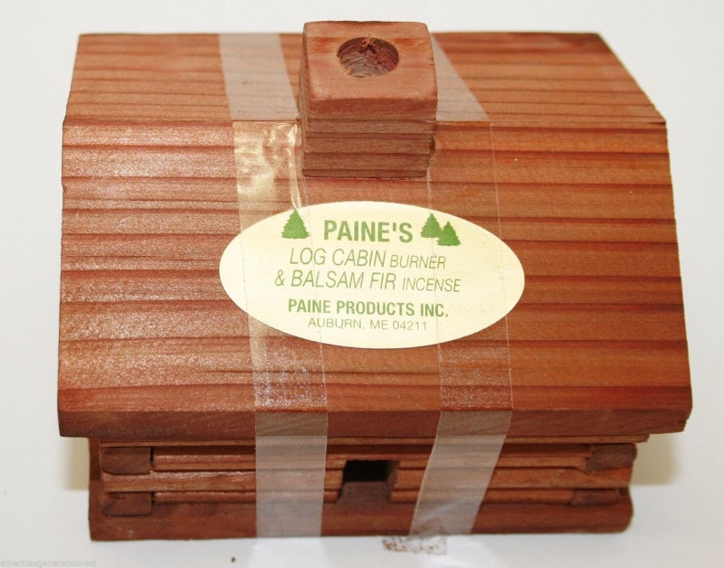 Paine's Medium Log Cabin Incense Burner Comes with 10 Balsam fir logs - Image 2
