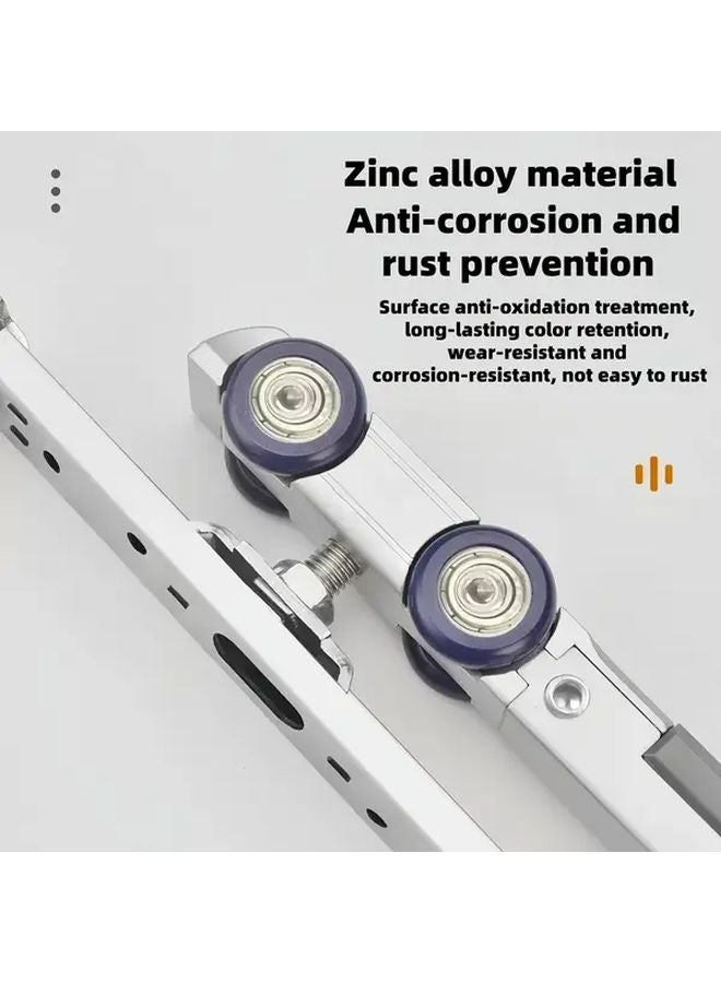 Heavy Duty Sliding Door System With Buffer Hanging Wheel 4 Wheels Silent Closure - Image 5