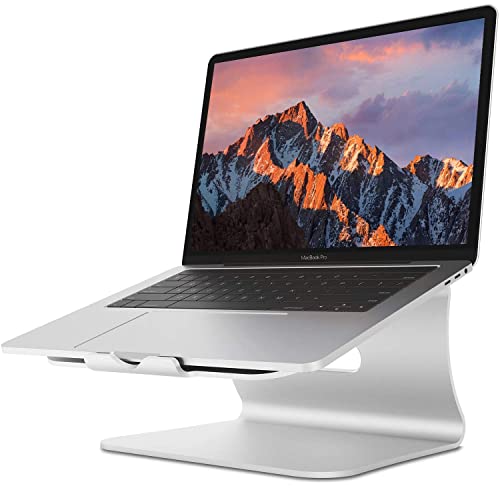 Bestand Laptop Stand, Aluminum Notebook Holder Riser Heat-Vent for MacBook Air/Pro, Dell, HP, Lenovo, Microsoft Surface, Samsung 11-16 inches Notebook (Space Silver) - Image 1