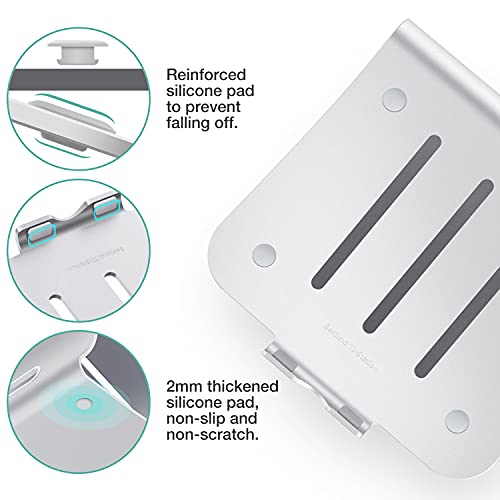 Bestand Laptop Stand, Aluminum Notebook Holder Riser Heat-Vent for MacBook Air/Pro, Dell, HP, Lenovo, Microsoft Surface, Samsung 11-16 inches Notebook (Space Silver) - Image 4