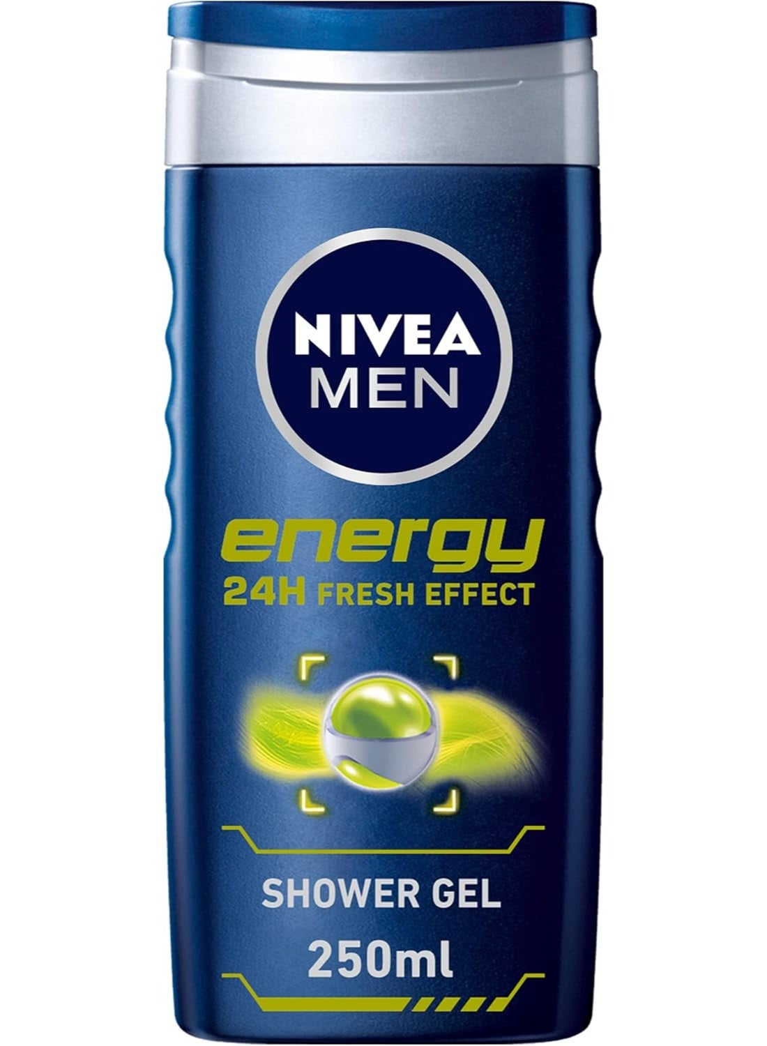 NIVEA MEN 3in1 Shower Gel Body Wash, Energy 24h Fresh Masculine Scent, 250ml