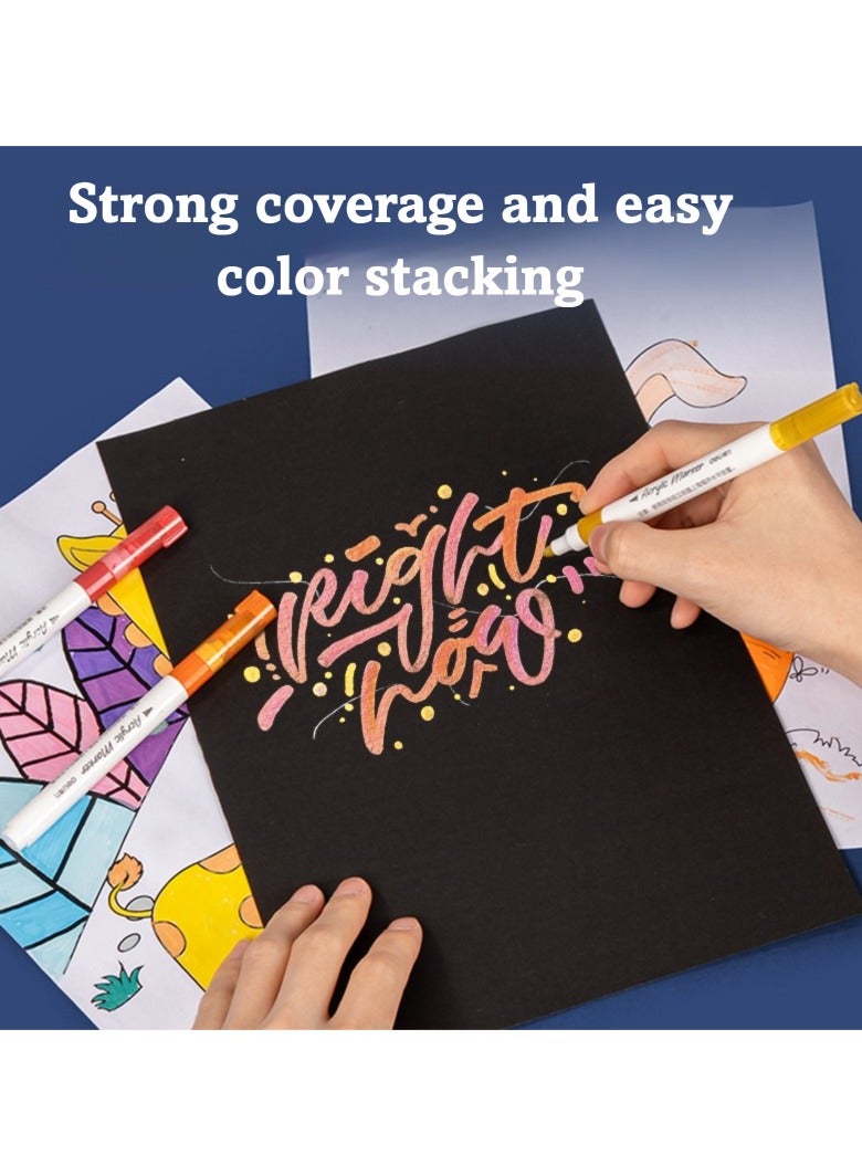Deli Deli HM114-C Metallic Acrylic Markers – 6 Classic Colors, Round Barrel, Single Tip (2mm), Quick-Dry & Waterproof, Ideal for Glass, Metal, Wood, Stone & DIY Crafts.  - Image 5