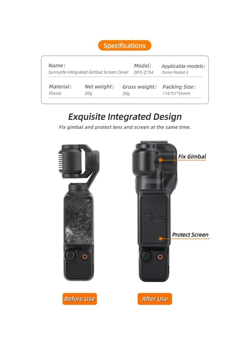 General DJI Osmo Pocket 3 Lens Case, 2-in-1 Flip Lens Cover and Screen Protector, DJI Pocket 3 Scratch Resistant Case  - Image 3