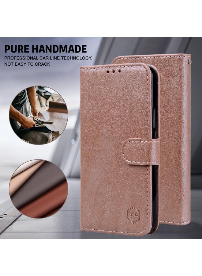 Zaboon Case For iPhone 12 Pro Max Skin Feeling Oil Leather Texture PU + TPU Phone Case - Image 2