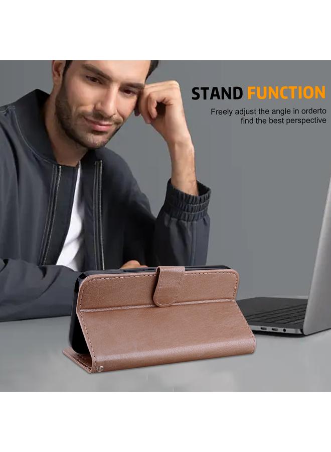 Zaboon Case For iPhone 12 Pro Max Skin Feeling Oil Leather Texture PU + TPU Phone Case - Image 4