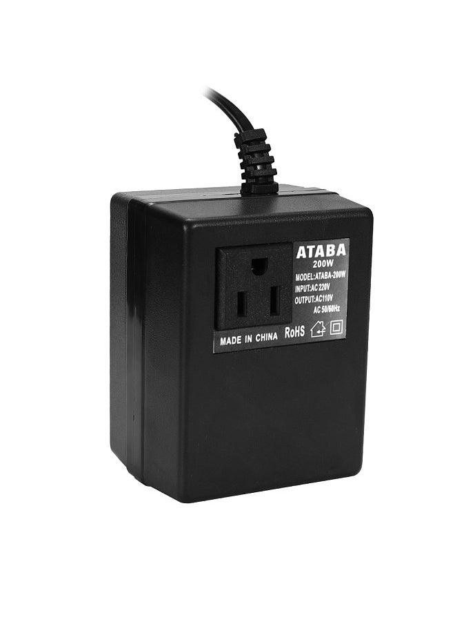 Generic - Intelligent Efficient Household 200W AC 220V To 110V Step Down Transformer Voltage Converter Travel Power Adapter - Image 1