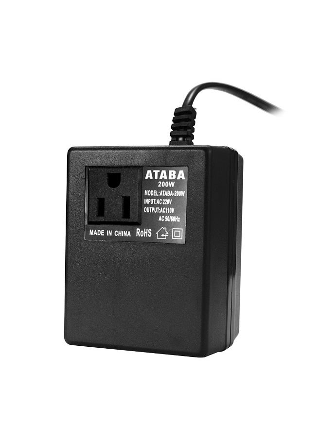 Generic - Intelligent Efficient Household 200W AC 220V To 110V Step Down Transformer Voltage Converter Travel Power Adapter - Image 1