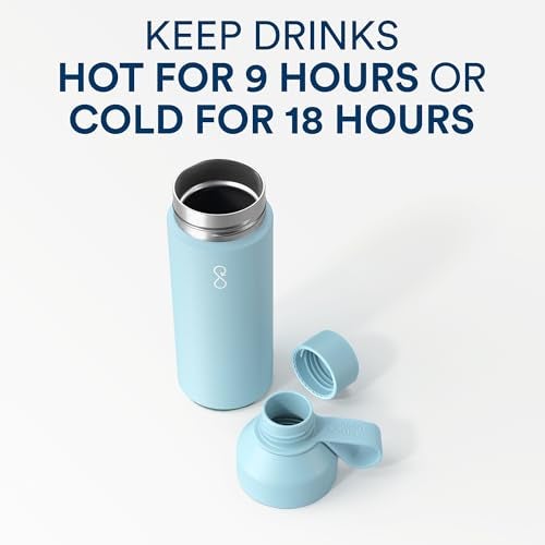 Ocean Bottle Big 34 oz | Stainless Steel Water Bottle | Reusable & Sustainable | Keeps Drinks Cold & Hot | Eco Friendly Gift (Sky Blue) - Image 5