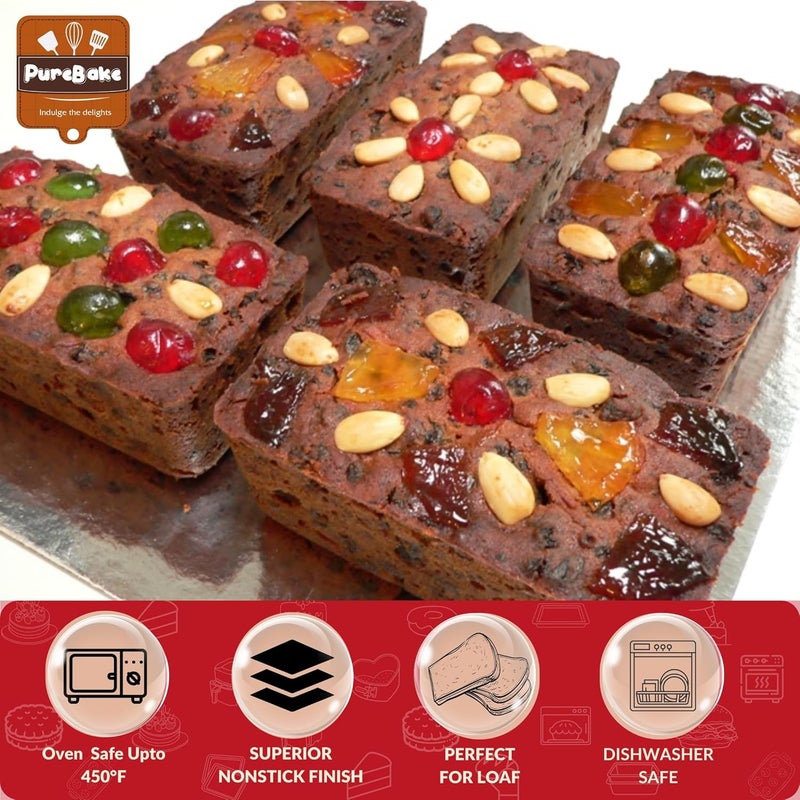 PureBake قالب خبز مستطيل معتمد من SGS (2 قطعة، أسود) - Image 2