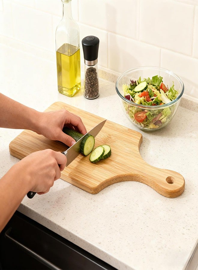 Hpmjz 8 PCS Cutting Board 11" x 5" Bamboo Wood Board with Handle Bulk Thicken Charcuterie Boards Mini Food Platter for Mother's Day Housewarming Gift Wedding Kitchen Home Decor - Image 5