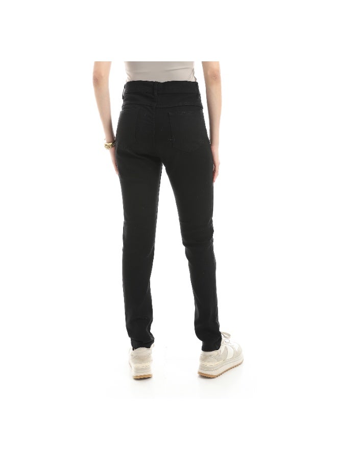 Skinny Jeans 5 Pocket Lycra Black - Women - Image 3