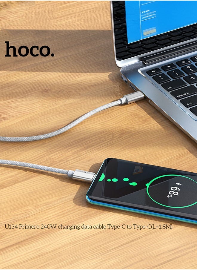 U134 Primero 240W Fast Charging Data Cable Type-C to Type-C (L=1.8M)