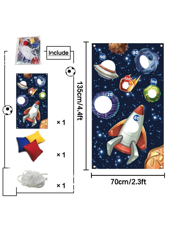 PAKBOOM Outer Space Toss Games Banner Backdrop Indoor or Outdoor Galaxy Theme Birthday Party Decorations Supplies for Kids Adults Family - Image 2