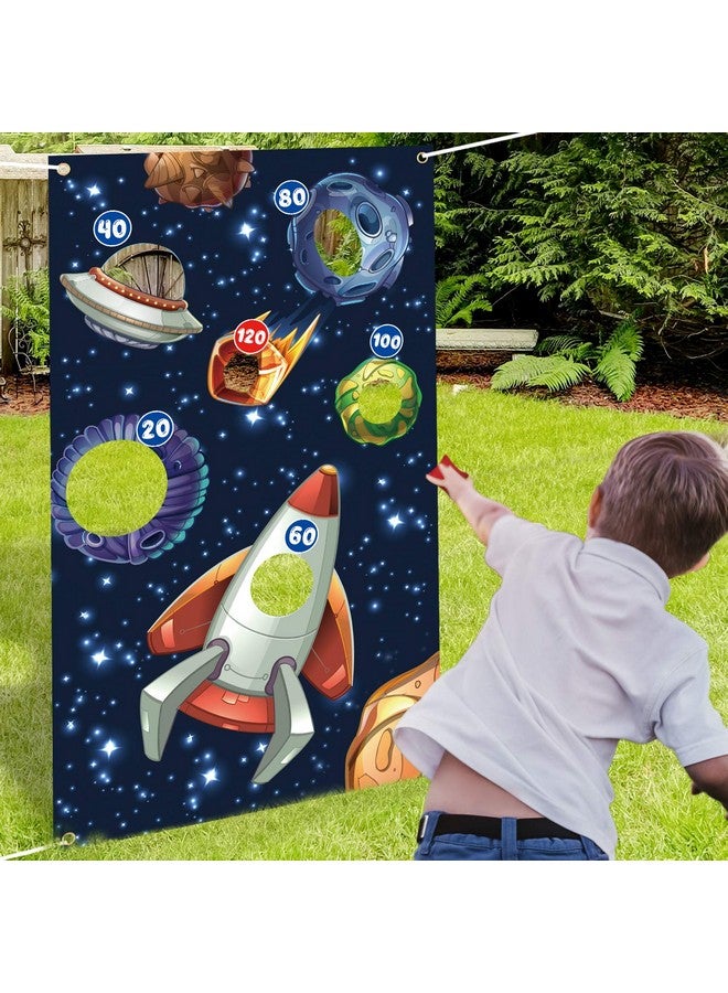 PAKBOOM Outer Space Toss Games Banner Backdrop Indoor or Outdoor Galaxy Theme Birthday Party Decorations Supplies for Kids Adults Family - Image 1