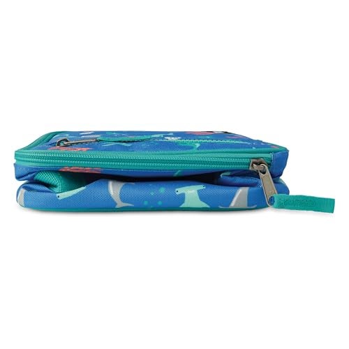 PackIt Freezable Classic Lunch Box, Sea Shark, Built with ECOFREEZE Technology, Collapsible, Reusable, Zip Closure With Zip Front Pocket and Buckle Handle, Designed for Fresh Lunch On the Go - Image 3