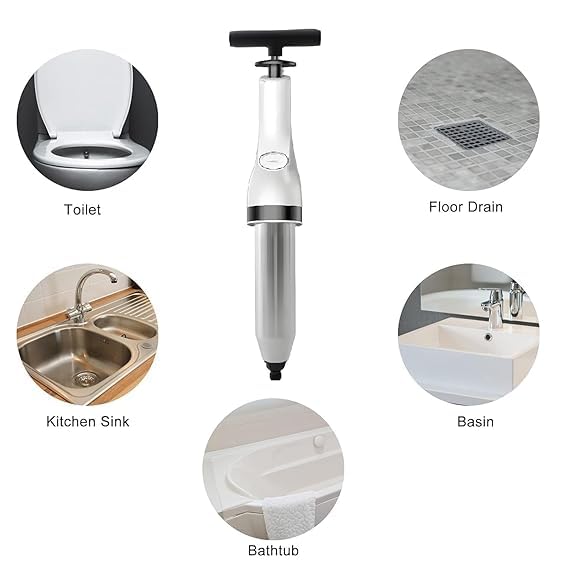 GLOWICK 5 in 1 Bathroom Toilet Dredge Tool Set Toilet Plunger (1Pcs) - Image 3