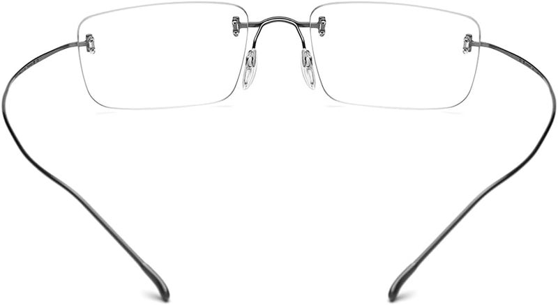 FONEX Titanium Glasses Frame,Rimless Frameless Optical Eyewear Eyeglasses for Men and Women F85634 - Image 5