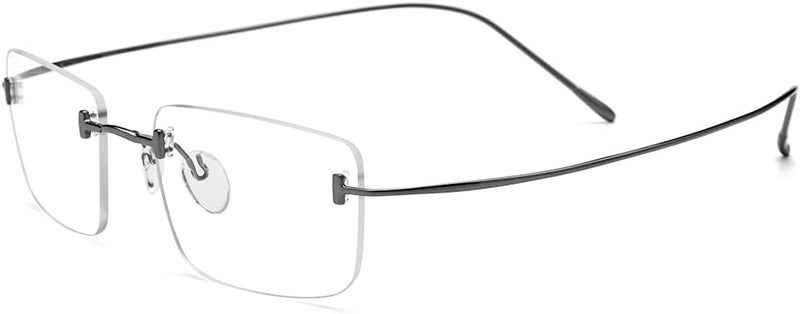 FONEX Titanium Glasses Frame,Rimless Frameless Optical Eyewear Eyeglasses for Men and Women F85634 - Image 4