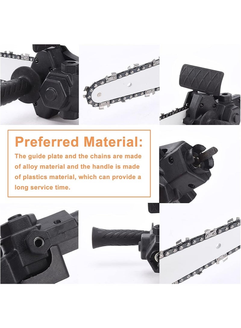 Aikanbo 4 inch Drill Converted to Chain Saw，Mini Electric Chain Saw Tool Attachment，Electric Chain Saw Accessories，Woodworking Cutting Tool，Pruning Chain Saw for Tree Trimming and Wood Cutting - Image 5