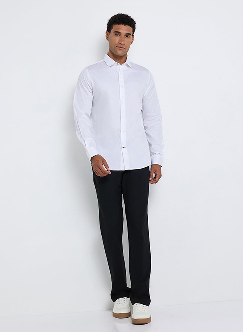 Ben Sherman Solid Cotton Long Sleeve Shirt - Image 5