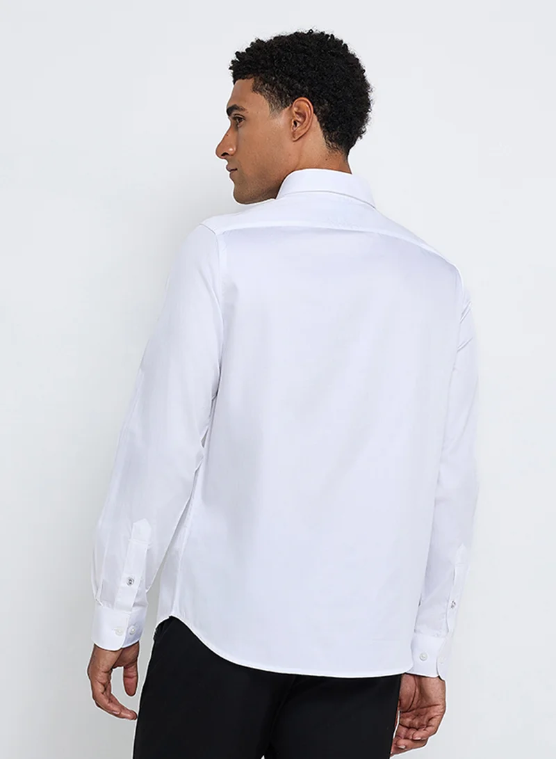 Ben Sherman Solid Cotton Long Sleeve Shirt