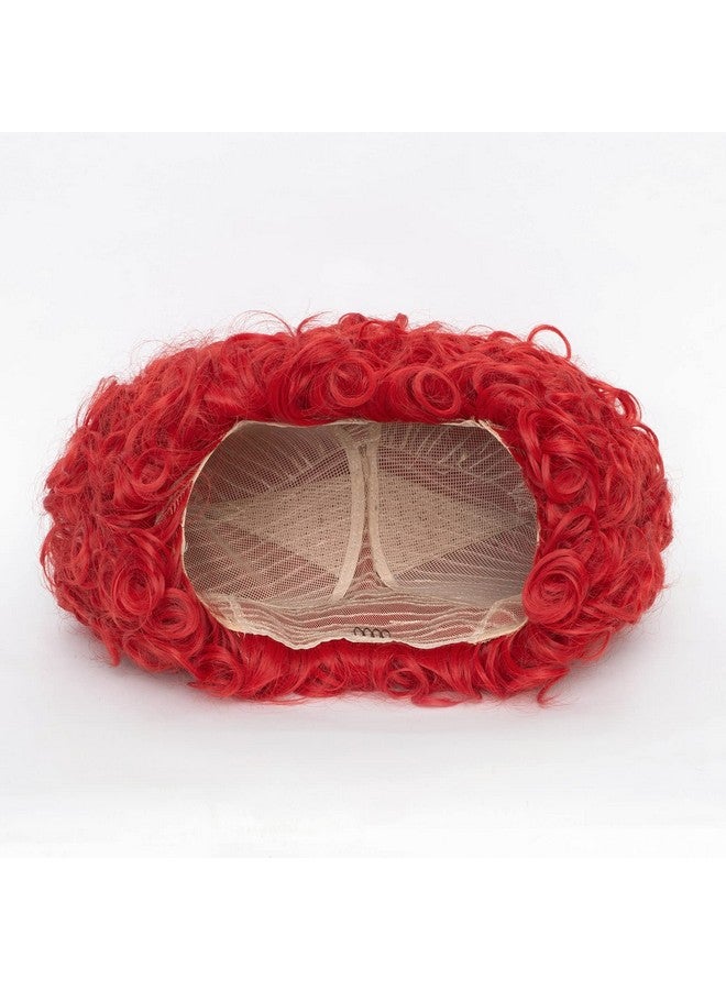 TSNOMORE Short Curly Red Heart Wig with 2 Buns Red Queen of Heart Cosplay Wig Halloween Costume Party Sanderson Wig - Image 4