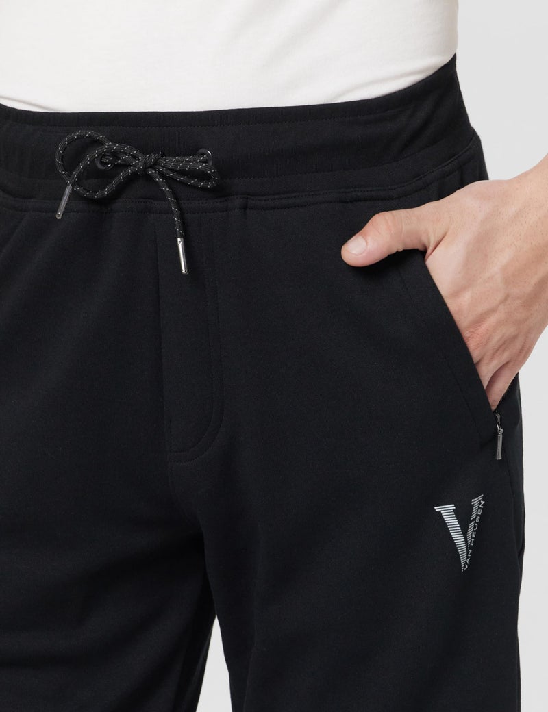 Van Heusen Athleisure Men Regular Fit Track Pants - Cotton Rich - Smart Tech, Easy Stain Release, Anti Stat, Quick Dry, Ultra Soft_50051_Black_XXL - Image 4