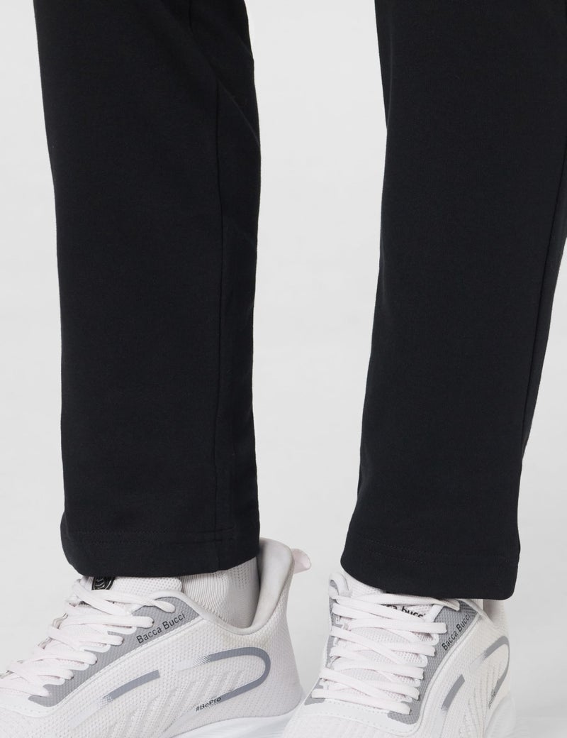 Van Heusen Athleisure Men Regular Fit Track Pants - Cotton Rich - Smart Tech, Easy Stain Release, Anti Stat, Quick Dry, Ultra Soft_50051_Black_XXL - Image 5