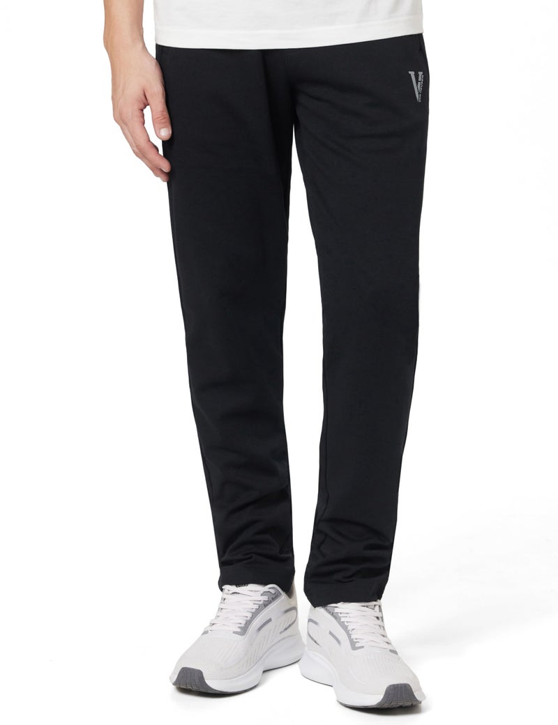 Van Heusen Athleisure Men Regular Fit Track Pants - Cotton Rich - Smart Tech, Easy Stain Release, Anti Stat, Quick Dry, Ultra Soft_50051_Black_XXL - Image 1