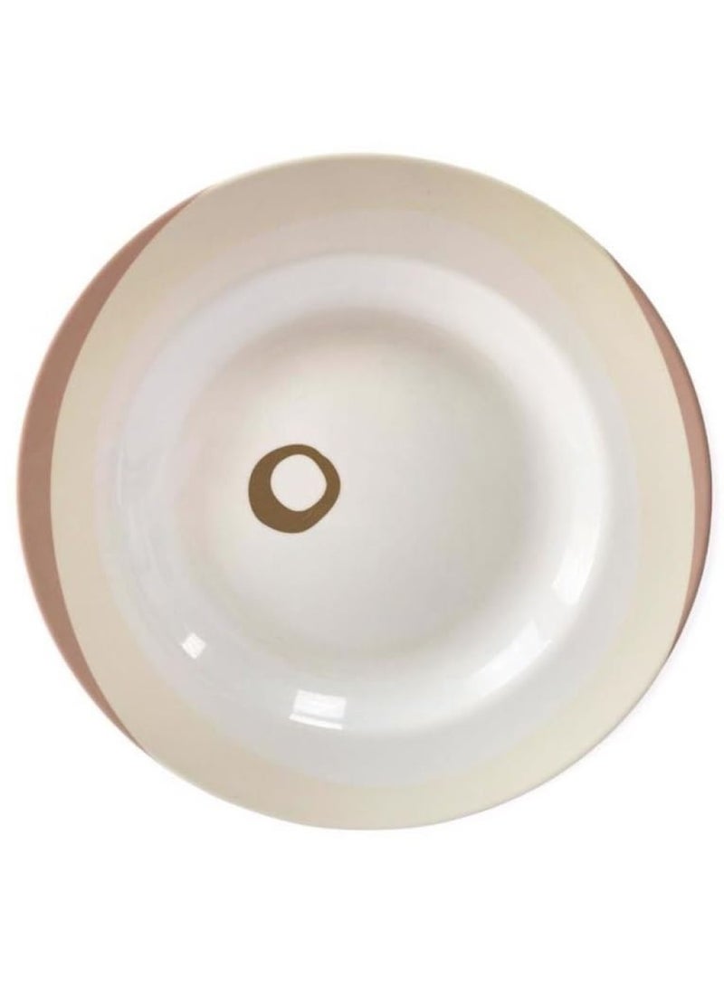LTR Ktt-Tw406-9P Rose Soup Plate  9-Inch Size Maggie  Soup Plates Pasta Plates   Plate With Playful Classic Decoration   Ideal For Soup  Desserts  Ice Cream & More  - Image 1