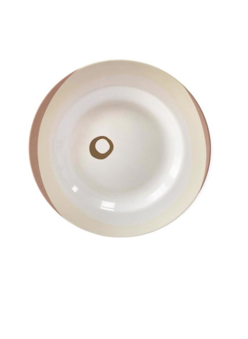 LTR Ktt-Tw406-9P Rose Soup Plate  9-Inch Size Maggie  Soup Plates Pasta Plates   Plate With Playful Classic Decoration   Ideal For Soup  Desserts  Ice Cream & More  - Image 2