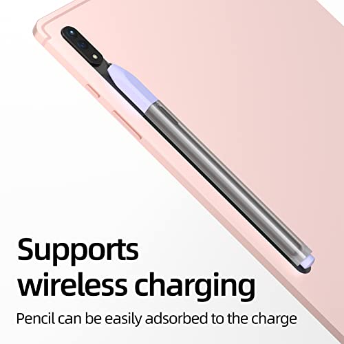 Joosko Compatible with Samsung Galaxy Tab S7/S7+/S7 FE/S8/S8+/S8 Ultra/S9/S9+/S9 Ultra Pencil Case S Pen Case, Silicone Translucent Non-Slip Cover.（Lavender） - Image 3