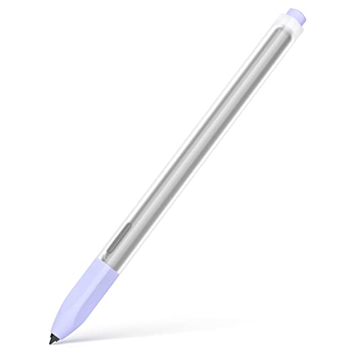 Joosko Compatible with Samsung Galaxy Tab S7/S7+/S7 FE/S8/S8+/S8 Ultra/S9/S9+/S9 Ultra Pencil Case S Pen Case, Silicone Translucent Non-Slip Cover.（Lavender） - Image 1