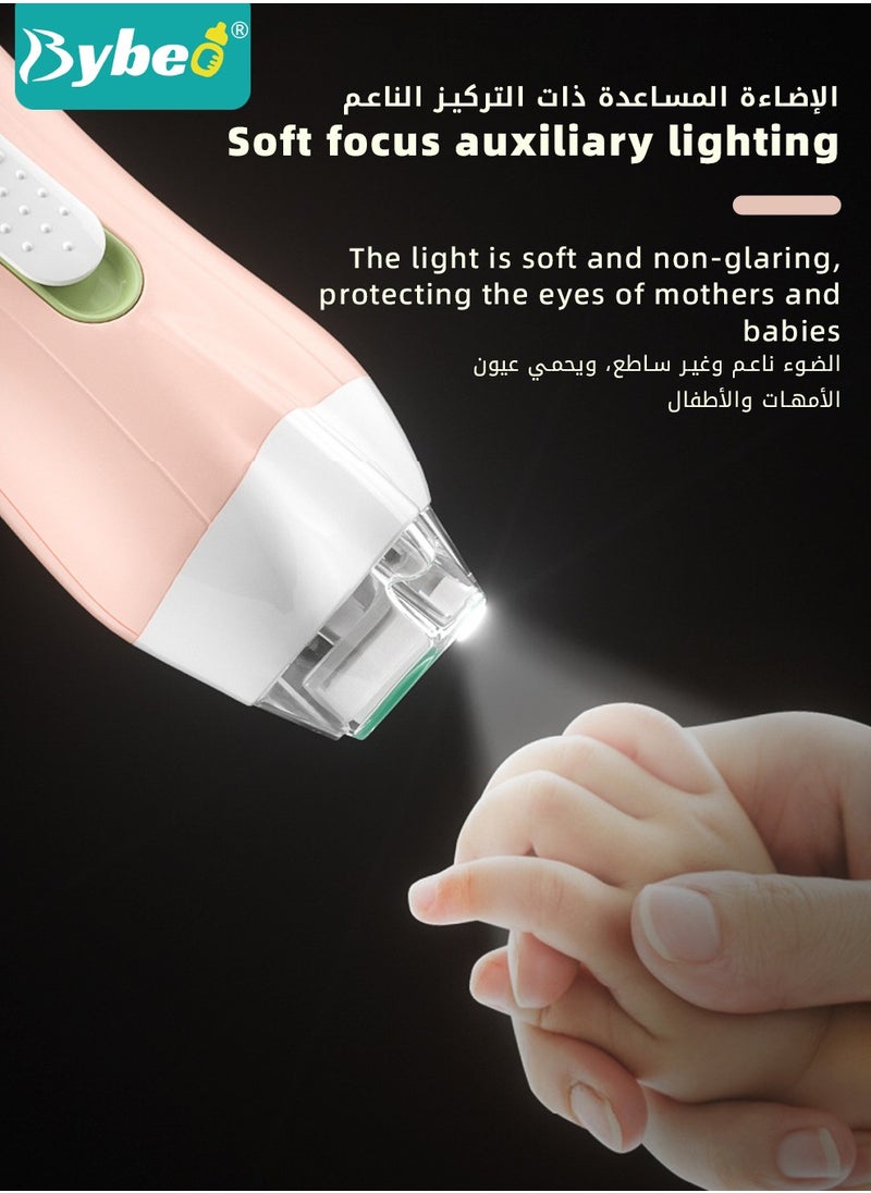 Bybeo - Baby Nail Clippers, Electric Trimmer, Infant Nails File Kit with LED Lighting, and 6 Different Sized Sanding Pads, Suitable for Newborn Toddler Children or Adults Toes Fingernails Care - Image 1