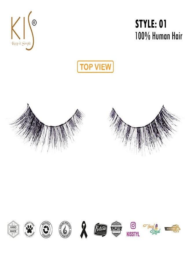 KIS Professional Eyelashes 100% Human Hair Blend Glamorous - Handcrafted Versatile Hairpiece Snapon Natural Look And Feel Cruelty-Free New Tapered End Cruelty Free Lashes For Women - Image 4