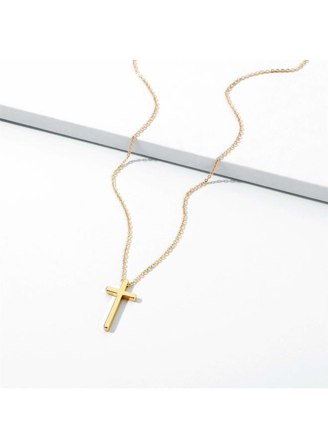M MOOHAM Cross Necklace for Women Girls, Dainty Gold Small Tiny Cross Necklace for Women Girls Boys Men, Easter Religious Christian Confirmation Baptism Gifts for Teenage Girl Boys Jewelry - Image 3