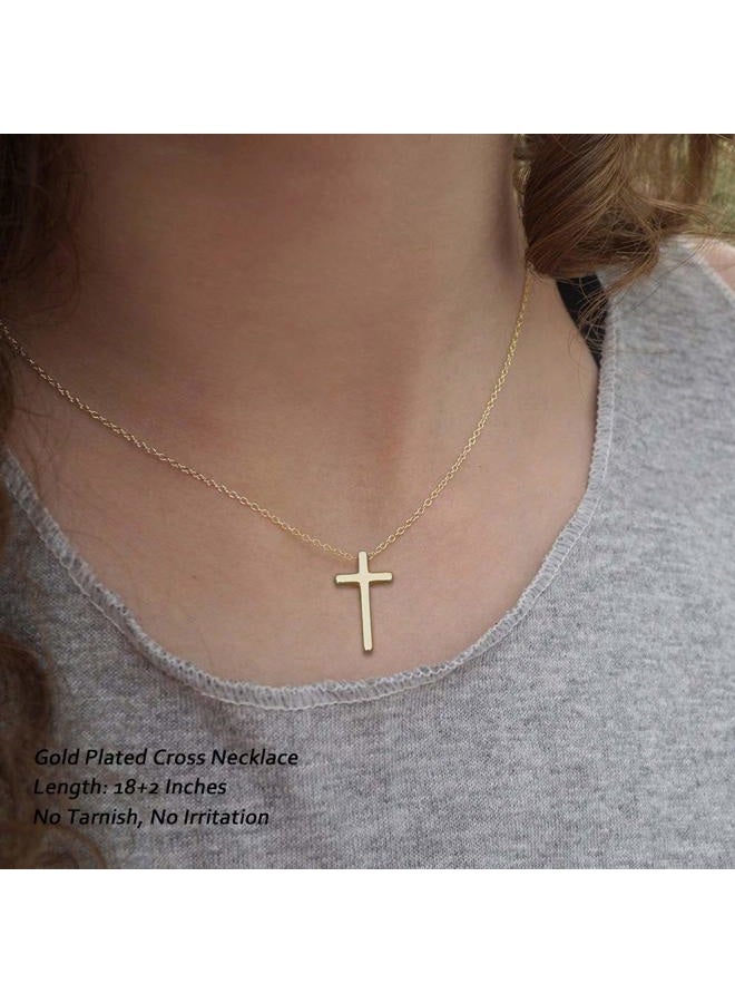 M MOOHAM Cross Necklace for Women Girls, Dainty Gold Small Tiny Cross Necklace for Women Girls Boys Men, Easter Religious Christian Confirmation Baptism Gifts for Teenage Girl Boys Jewelry - Image 5