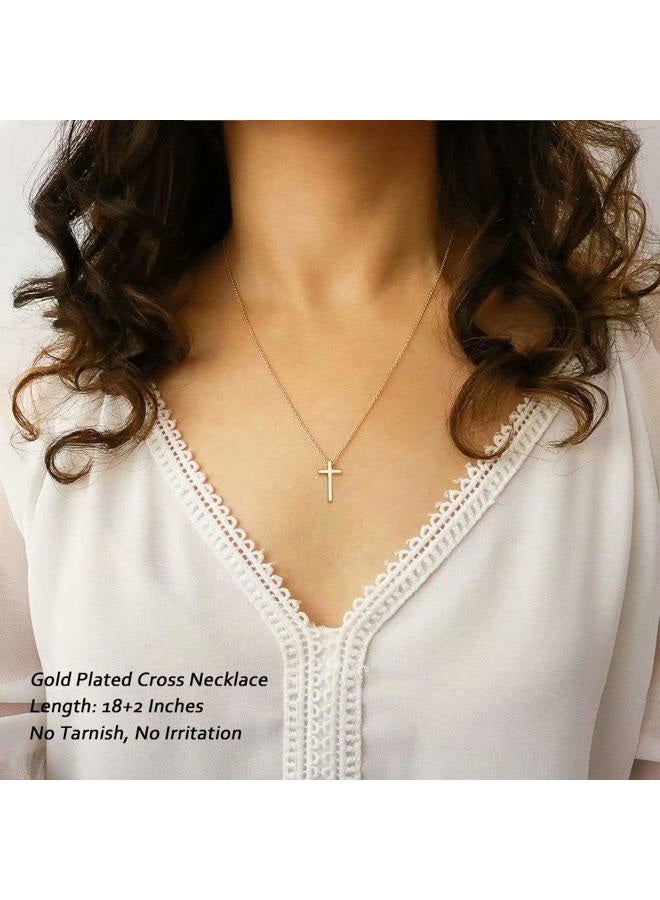 M MOOHAM Cross Necklace for Women Girls, Dainty Gold Small Tiny Cross Necklace for Women Girls Boys Men, Easter Religious Christian Confirmation Baptism Gifts for Teenage Girl Boys Jewelry - Image 4